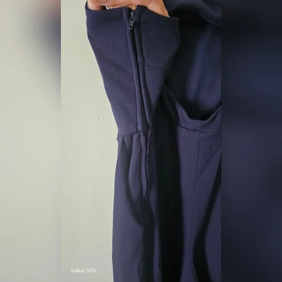 Blue Jumpsuit with Flowing Silhouette - Picture 6 of 7